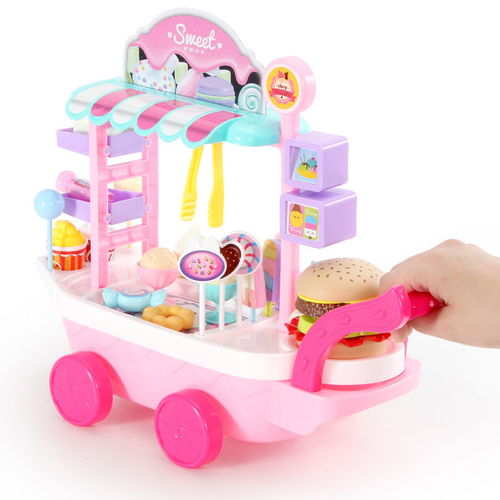 兒童冰淇淋車過家家玩具冰棒糖果雪糕薯條購物車女童生日六一禮物